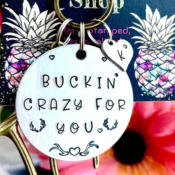 Bucking Crazy For You - Funny Keychain - Funny Boyfriend Gift - Hunting Gift - Picture 2 of 3